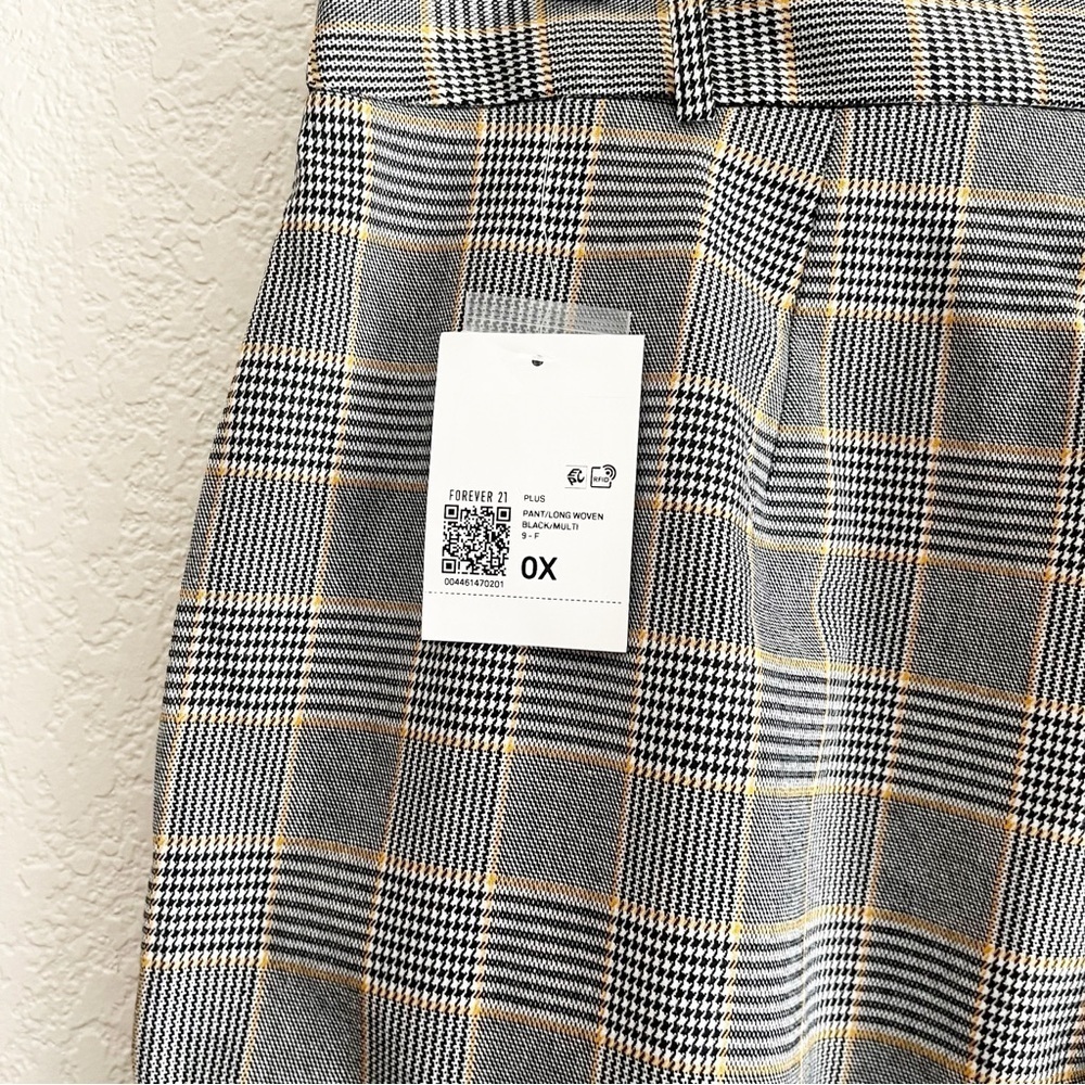 FOREVER 21 Plaid Trouser Pant New With Tags Size OX - Picture 10 of 12